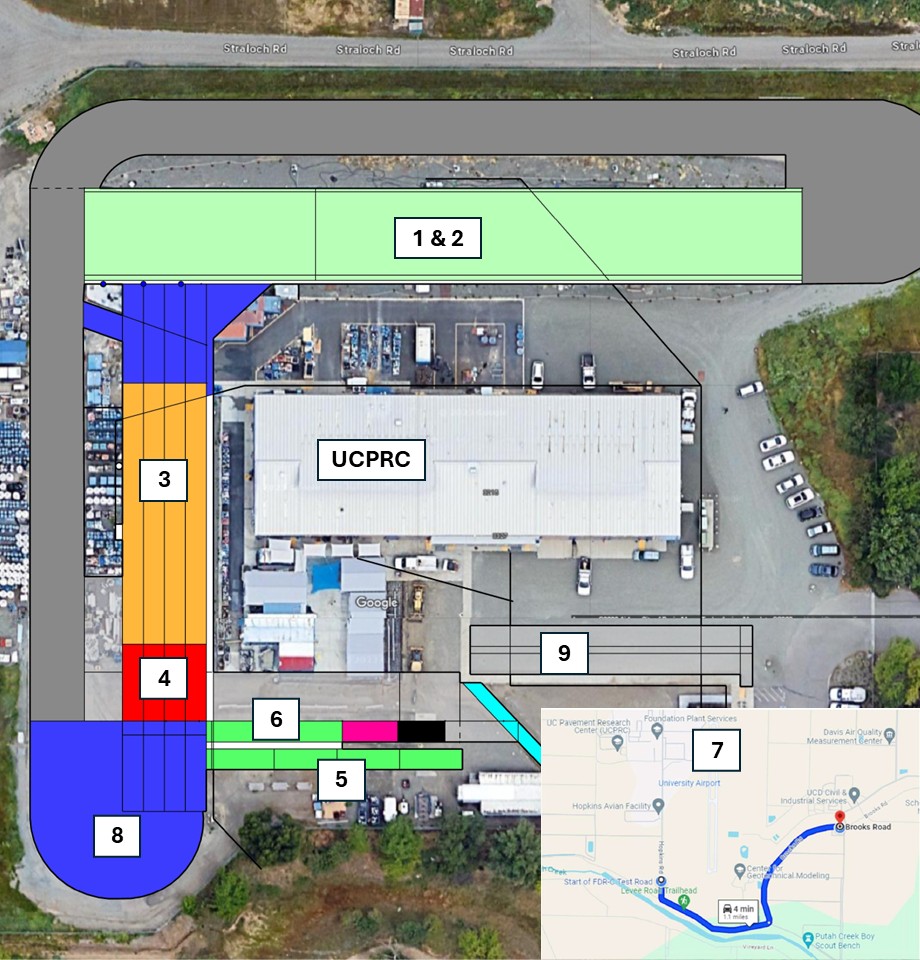 UCPRC Test Tracks map