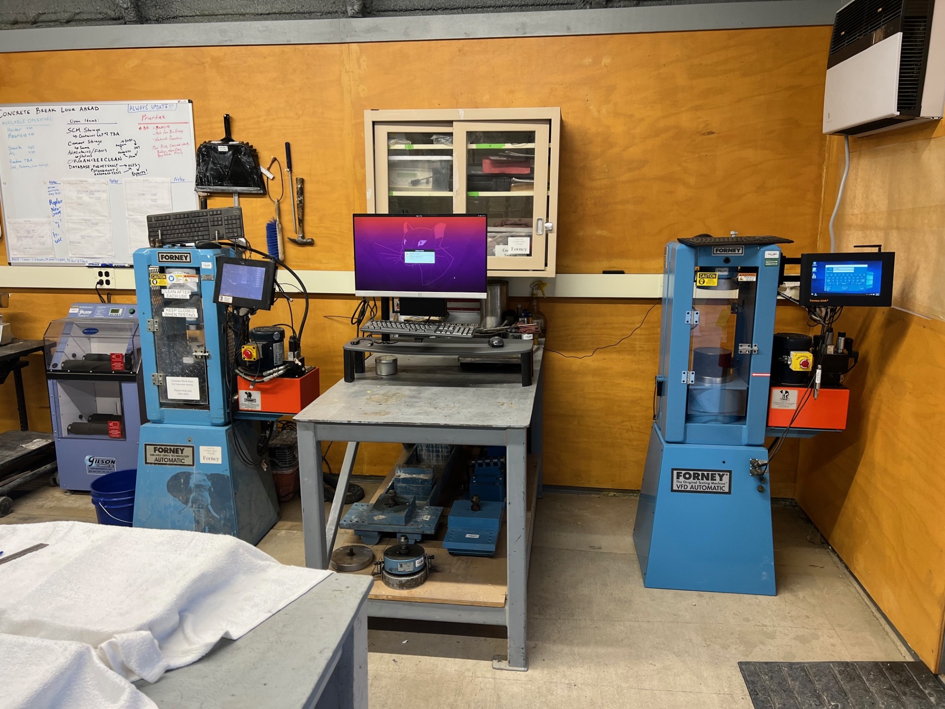 Concrete testing facilities