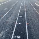  Pavement test section after trafficking