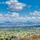 View from Inland Empire of a valley on a clear day.